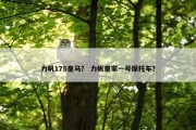 力帆175皇马？ 力帆皇家一号摩托车？