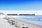 中超开球前默哀，中超开球前默哀什么意思