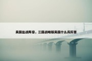 吴国盐战阵容，三国战略版吴国什么兵厉害