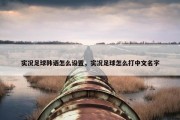 实况足球韩语怎么设置，实况足球怎么打中文名字