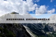 欧洲足球俱乐部英语，欧洲足球俱乐部英语怎么说