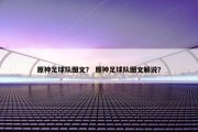 原神足球队图文？ 原神足球队图文解说？