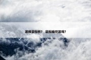 游戏鼠标析？ 鼠标操控游戏？