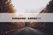 欧洲杯推迟原因？ 欧洲杯推迟了?？