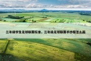 三年级学生足球联赛标准，三年级足球联赛手抄报怎么画