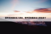 西甲历史最出名人排名，西甲历史最出名人排名前十