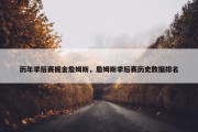 历年季后赛掘金詹姆斯，詹姆斯季后赛历史数据排名