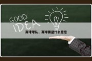 真球球队，真球黑是什么意思