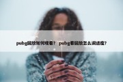 pubg回放如何观看？ pubg看回放怎么调进度？
