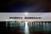 新加坡赛程名单？ 新加坡赛程名单公布？
