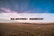 男篮c组积分榜排名？ 男篮联赛积分榜？