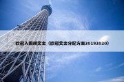 欧冠入围规奖金（欧冠奖金分配方案20192020）