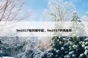 fm2017如何踢中超，fm2017中场推荐