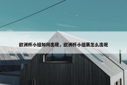 欧洲杯小组如何出现，欧洲杯小组赛怎么出现