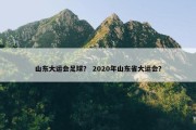 山东大运会足球？ 2020年山东省大运会？
