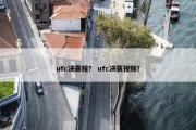 ufc决赛程？ ufc决赛视频？
