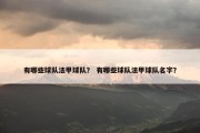 有哪些球队法甲球队？ 有哪些球队法甲球队名字？