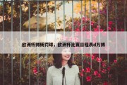 欧洲杯博杨罚球，欧洲杯比赛日程表d万博