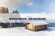 国安球员中超积分榜，国安中超比赛日程表
