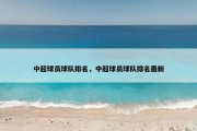 中超球员球队排名，中超球员球队排名最新