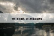 2014各队年龄，2014年总冠军阵容