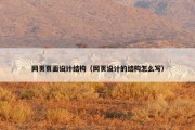 网页页面设计结构（网页设计的结构怎么写）
