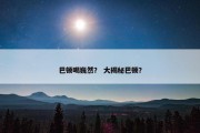 巴顿喝巍然？ 大揭秘巴顿？