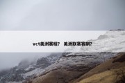 vct美洲赛程？ 美洲联赛赛制？