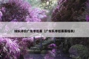 球队评价广东季后赛（广东队季后赛赛程表）