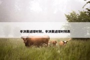 半决赛进球时刻，半决赛进球时刻表