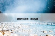 欧冠号码位数，欧冠标准