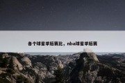 各个球星季后赛比，nba球星季后赛