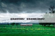 足球进球罚球吗？ 足球进球要全部进吗？