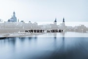 nct阵容固定？ nct新队员？