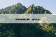 森纳教授什么梗？ 纳森讲述？