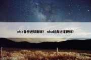 nba各种进球集锦？ nba经典进球视频？