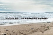 少年足球队徽标？ 少年足球队电影周星驰在线观看？