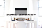 足球全国锦标赛？ 全国足球锦标赛历届冠军？