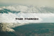 平均成绩（平均成绩的英文）