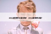 2012欧洲杯小组分档？ 2012欧洲杯d组？