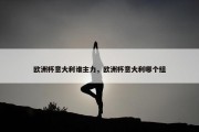 欧洲杯意大利谁主力，欧洲杯意大利哪个组