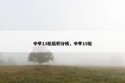 中甲13轮后积分榜，中甲15轮