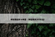 季后赛能拿30明星（季后赛多少只队伍）