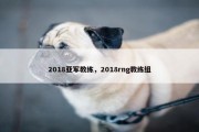 2018亚军教练，2018rng教练组