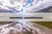 欧冠有进球球员，欧冠有进球球员名单吗
