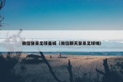 微信背景足球曼城（微信聊天背景足球场）