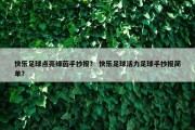 快乐足球点亮绿茵手抄报？ 快乐足球活力足球手抄报简单？