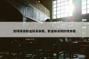 野球球员职业球员单挑，职业球员和野球单挑