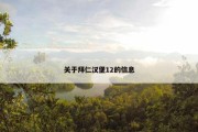 关于拜仁汉堡12的信息
