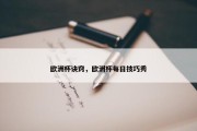 欧洲杯诀窍，欧洲杯每日技巧秀